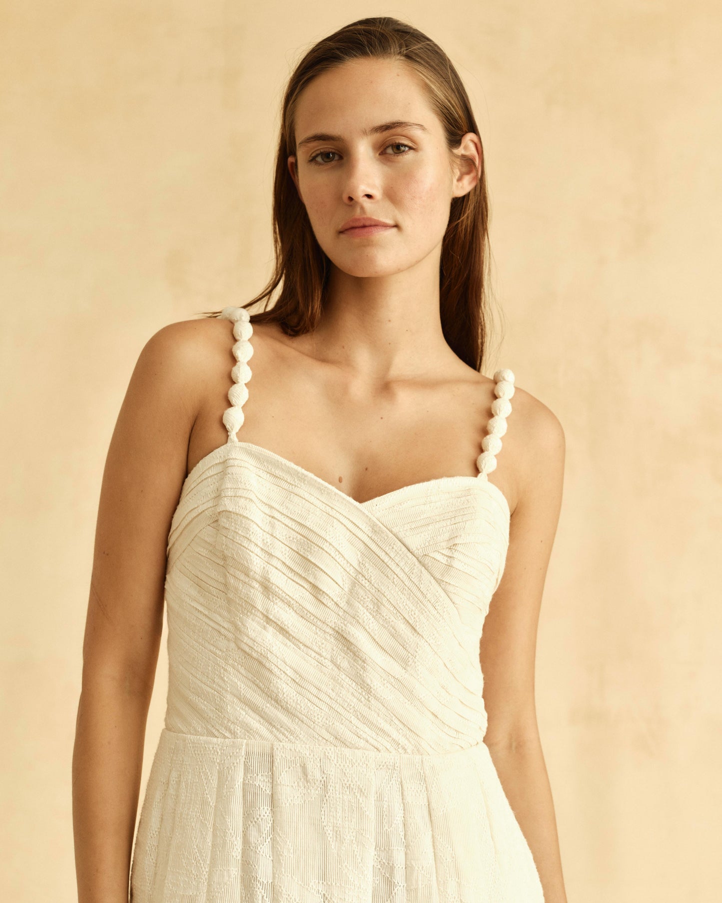 Marabel Midi Dress-Ivory