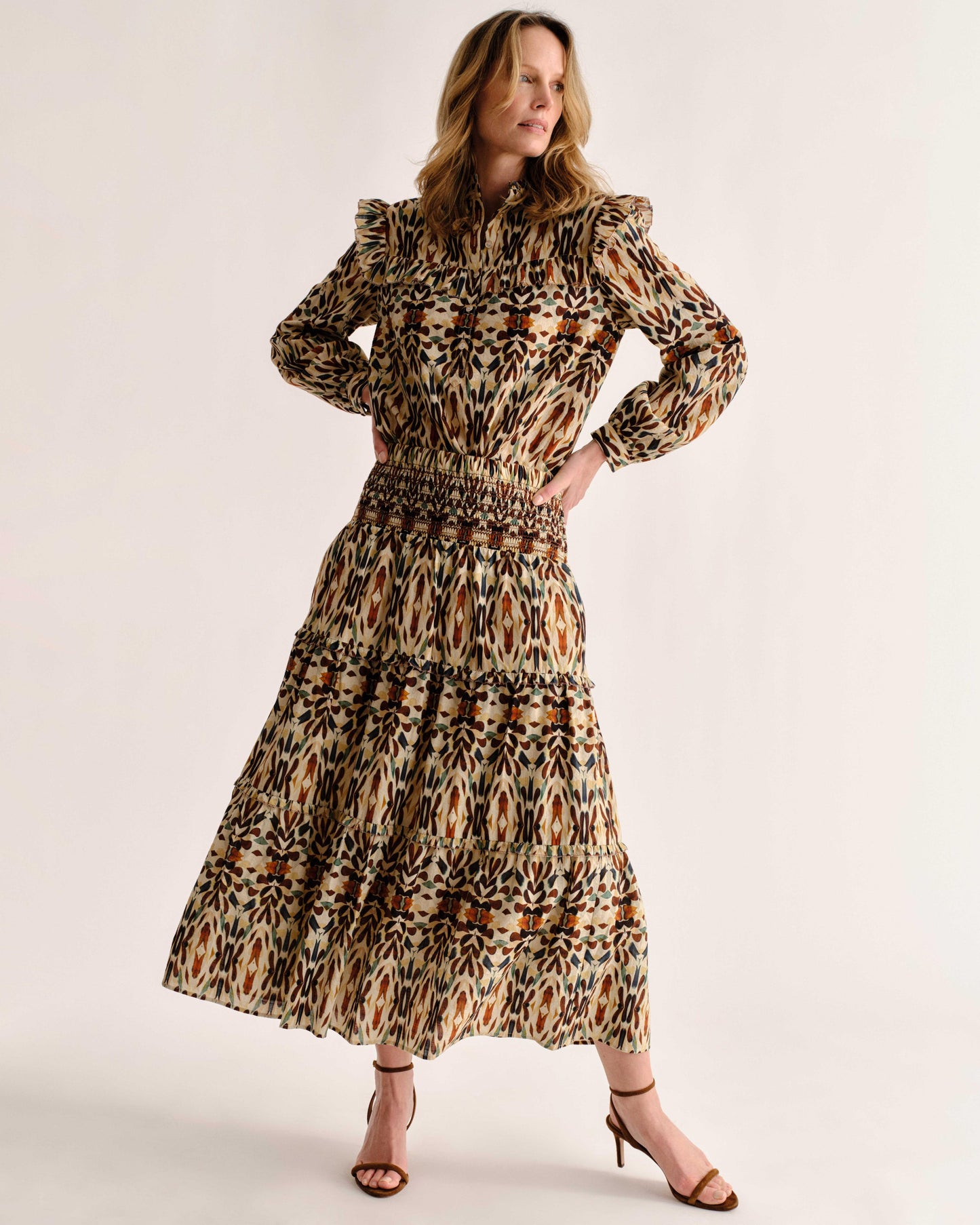 Piper Ls Top-Kaleidoscope Print