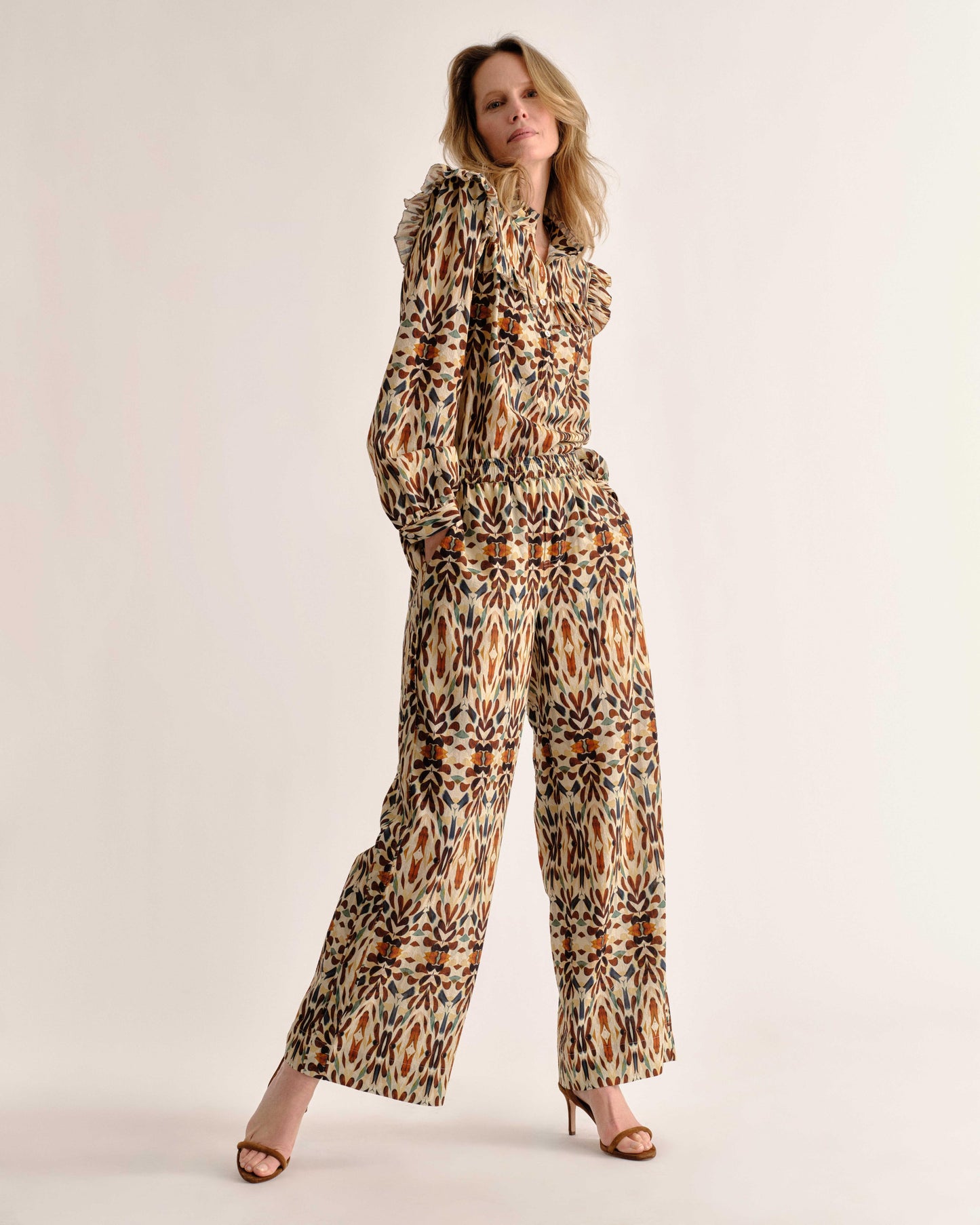 Piper Ls Top-Kaleidoscope Print