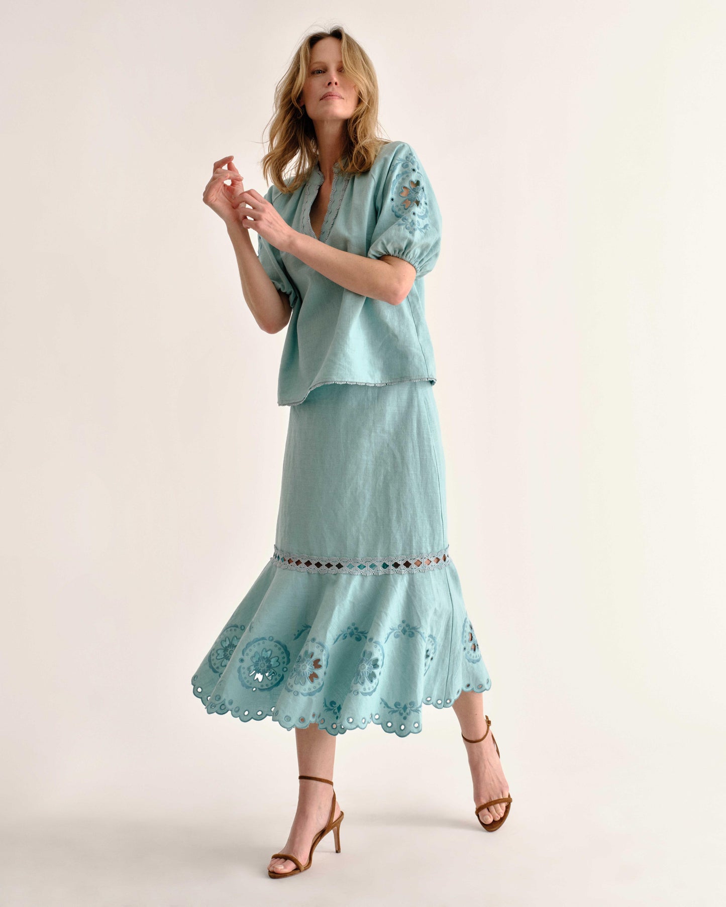 Marlo Skirt-Canal Blue