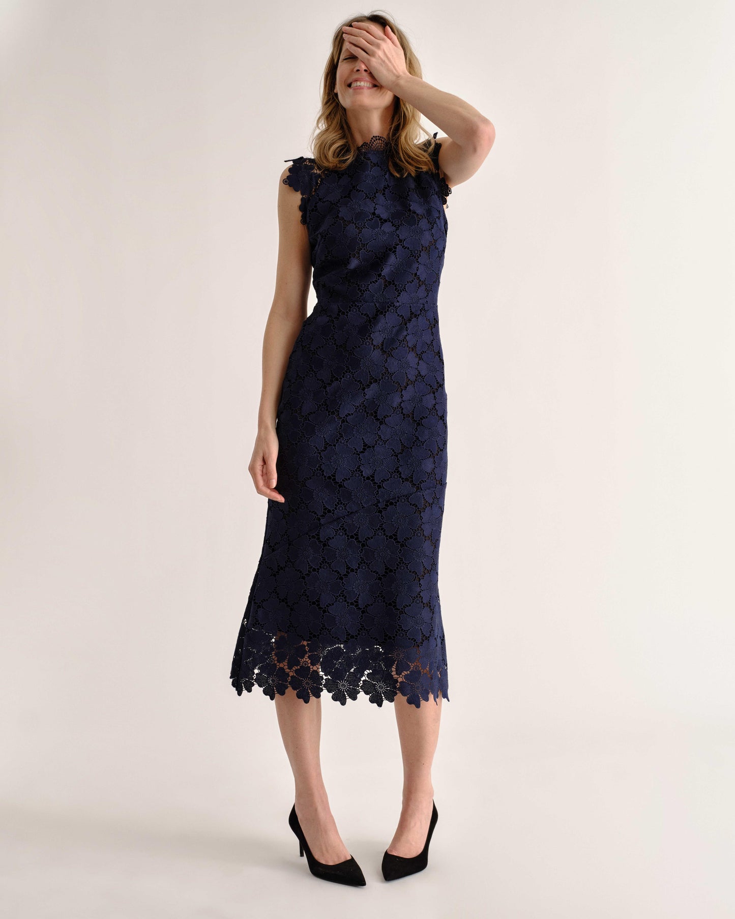 Palma Midi Dress-Midnight Blue