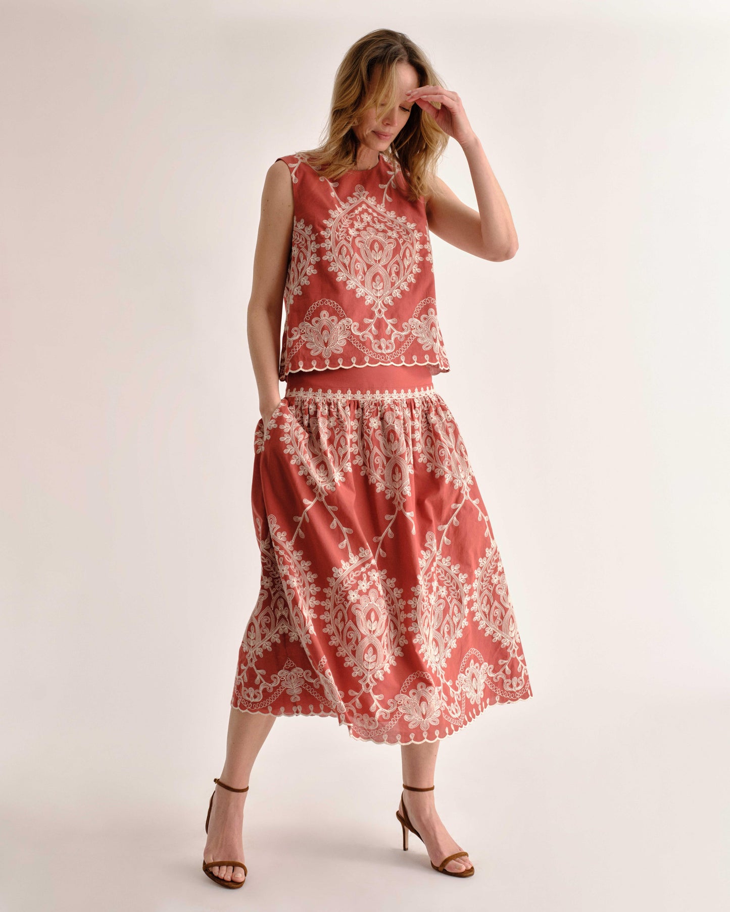 Georgia Midi Skirt-Saffron