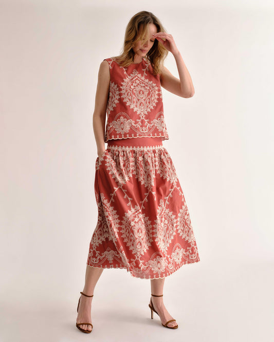 Georgia Midi Skirt-Saffron