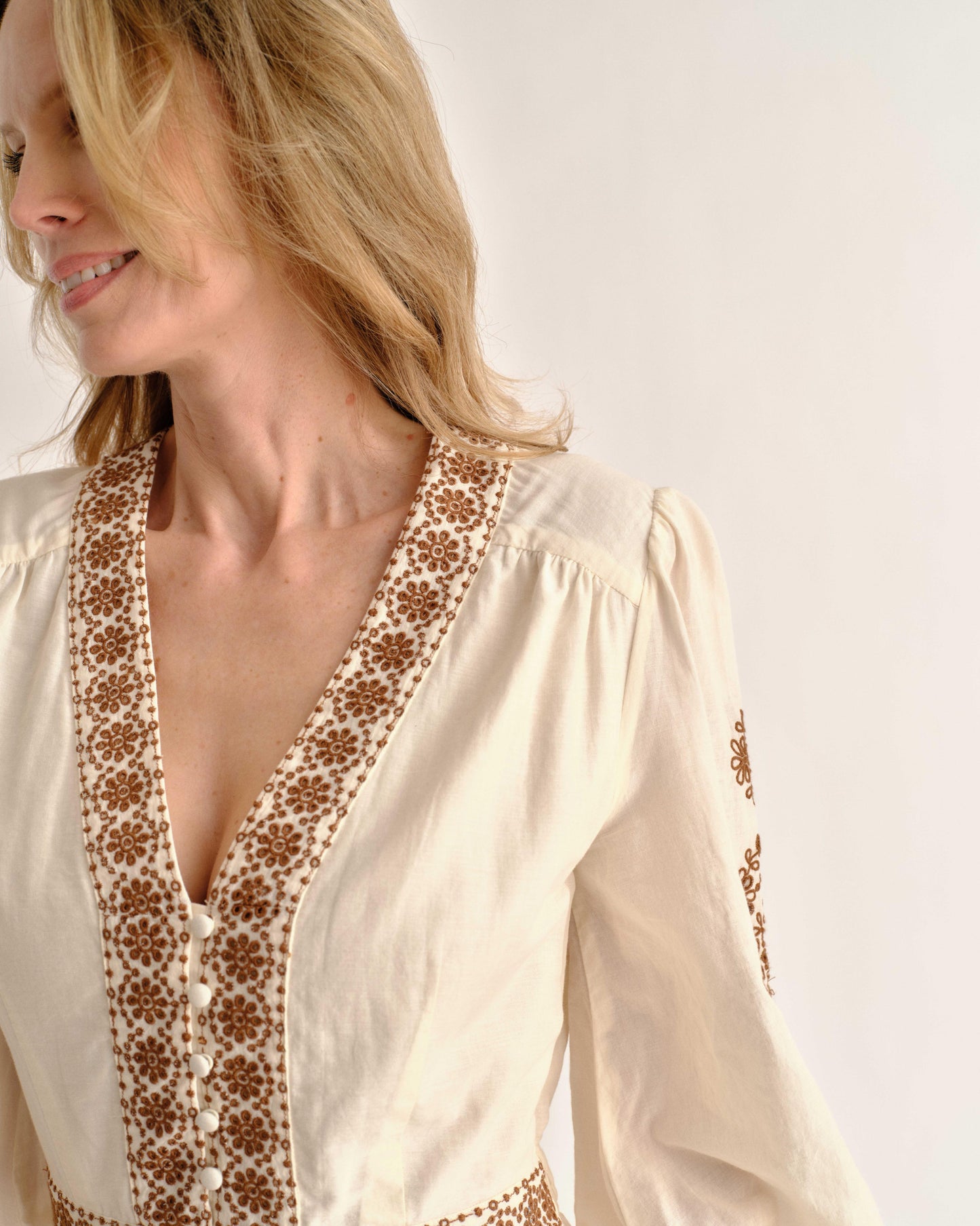 Blake Mini Dress-Ivory