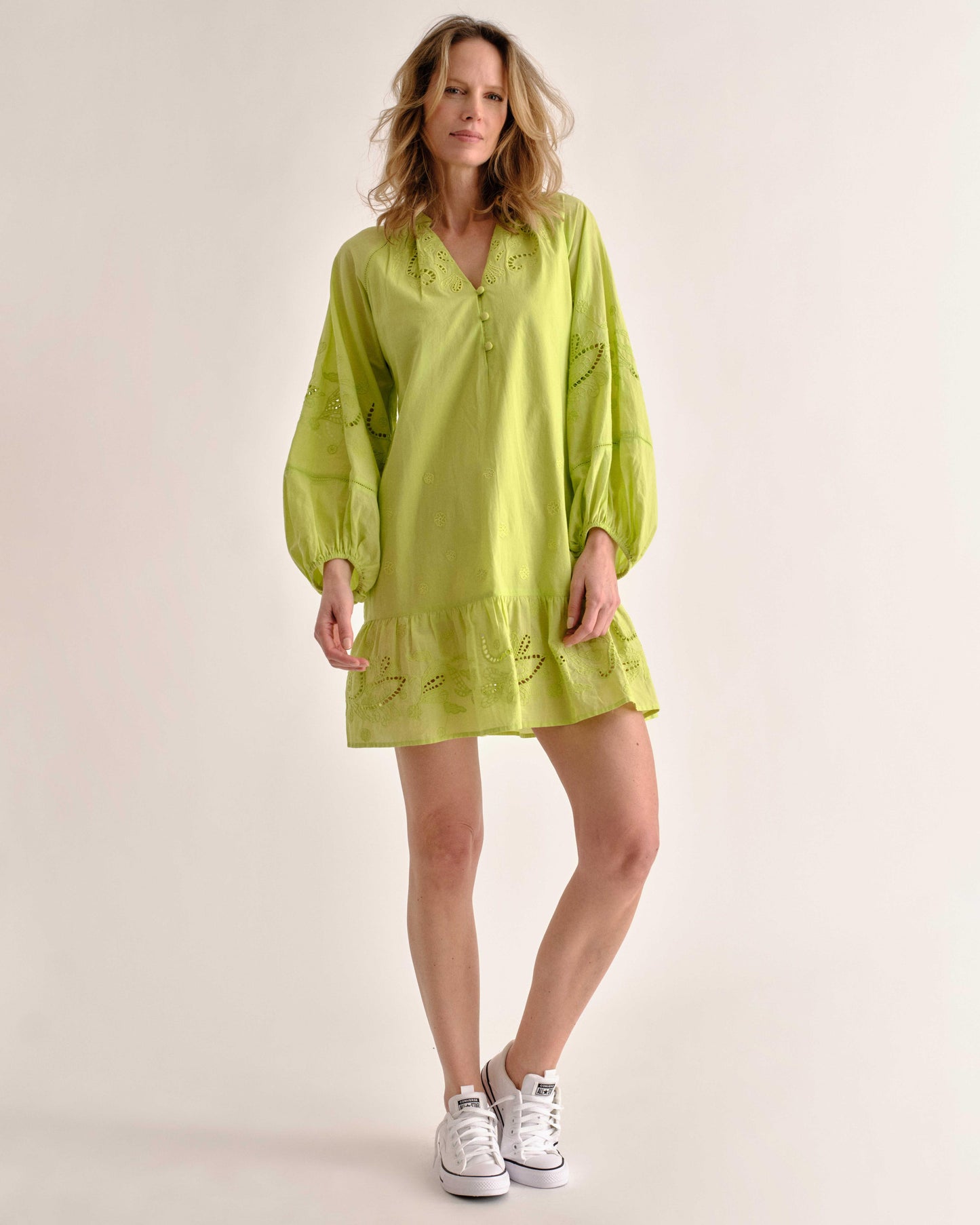 Selwin Mini Dress-Chartruese