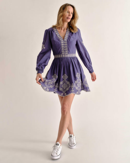 Blake Mini Dress-Indigo
