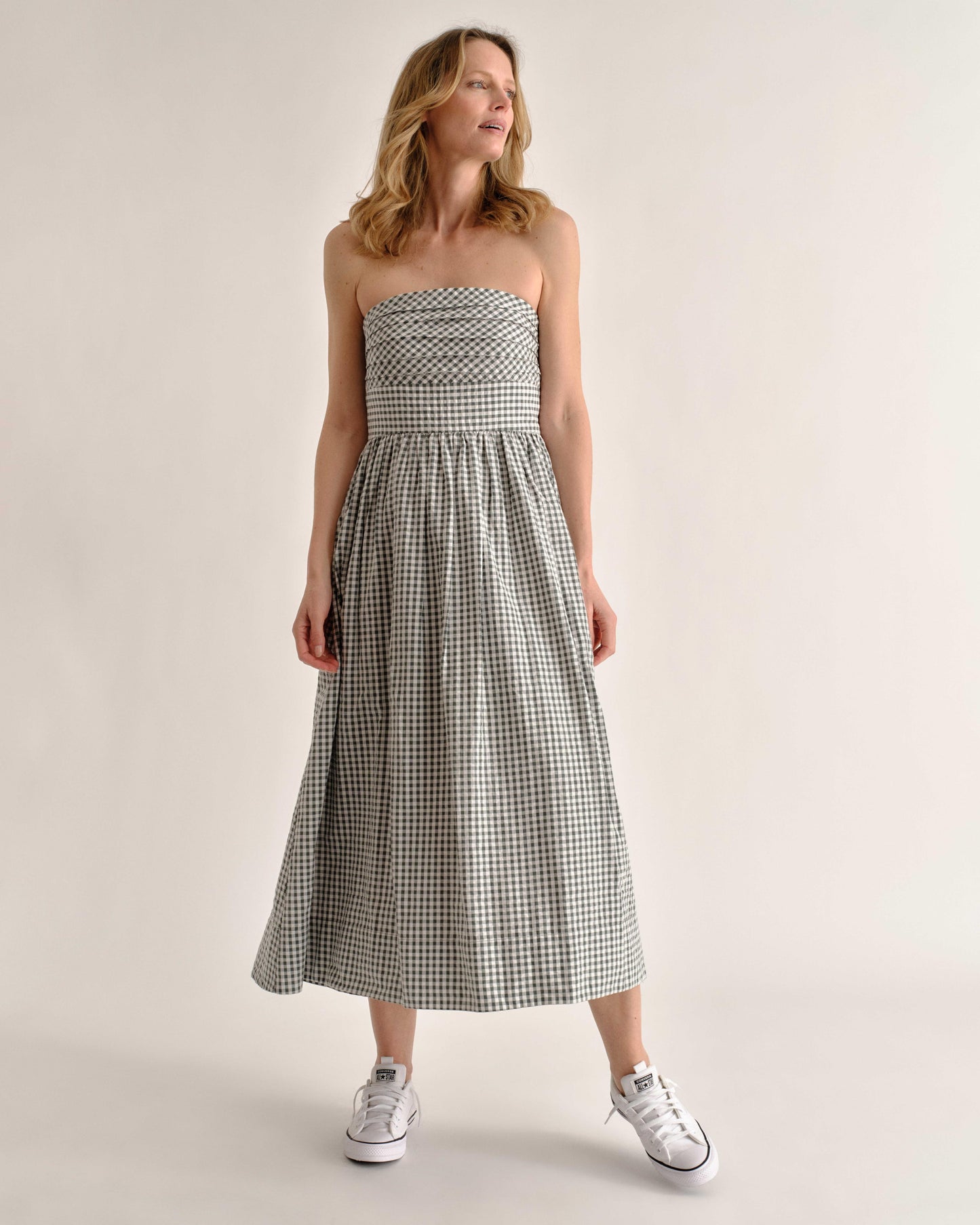 Chalmers Halter Midi Dress-Moss