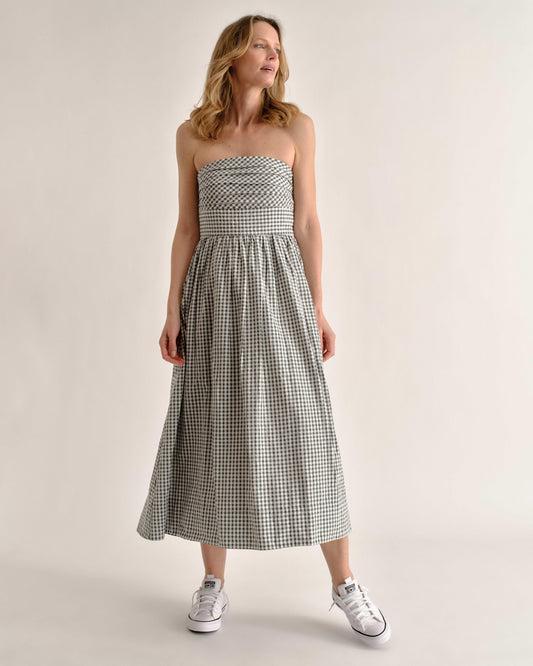 Chalmers Halter Midi Dress-Moss