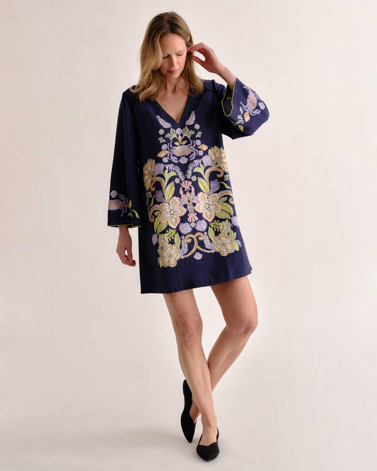 Folly Mini Dress-Mariner's Bloom