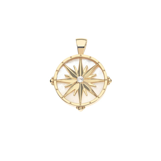Forever Guiding Star Mother of Pearl Pendant on Classic Rolo Chain