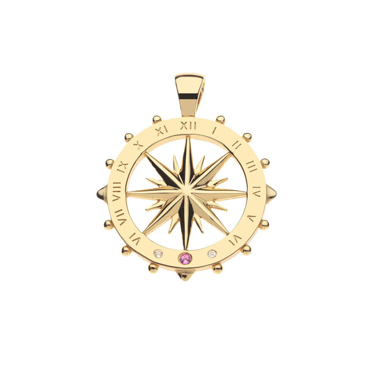 Forever Sundial Cutout Coin on Classic 16-18" Rolo Chain