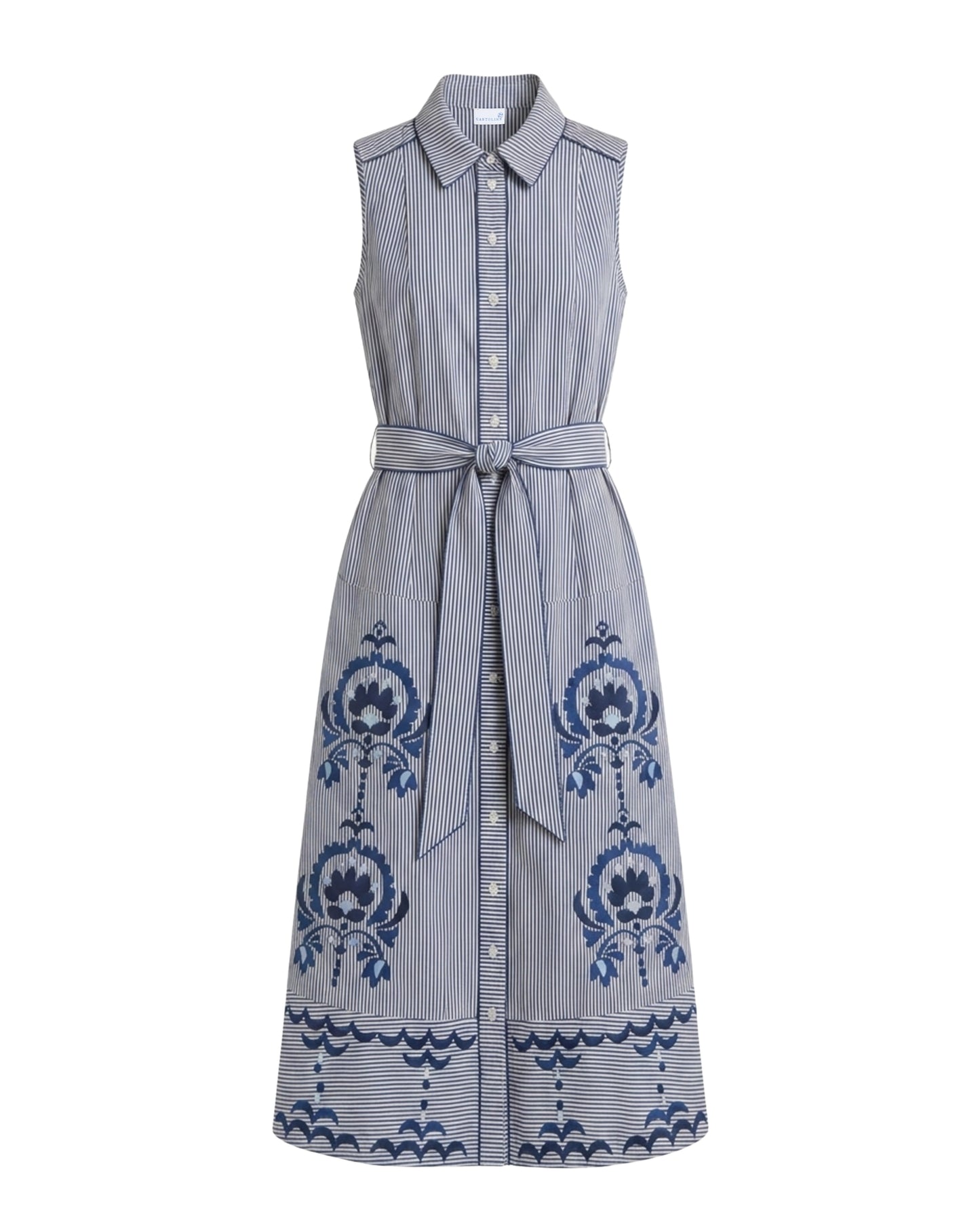 Francesca Dress-Parkside Floral Stripe