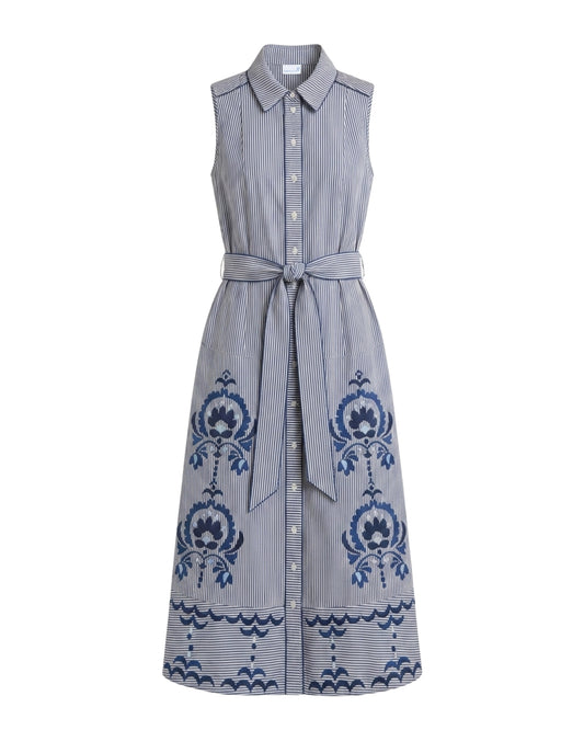 Francesca Dress-Parkside Floral Stripe