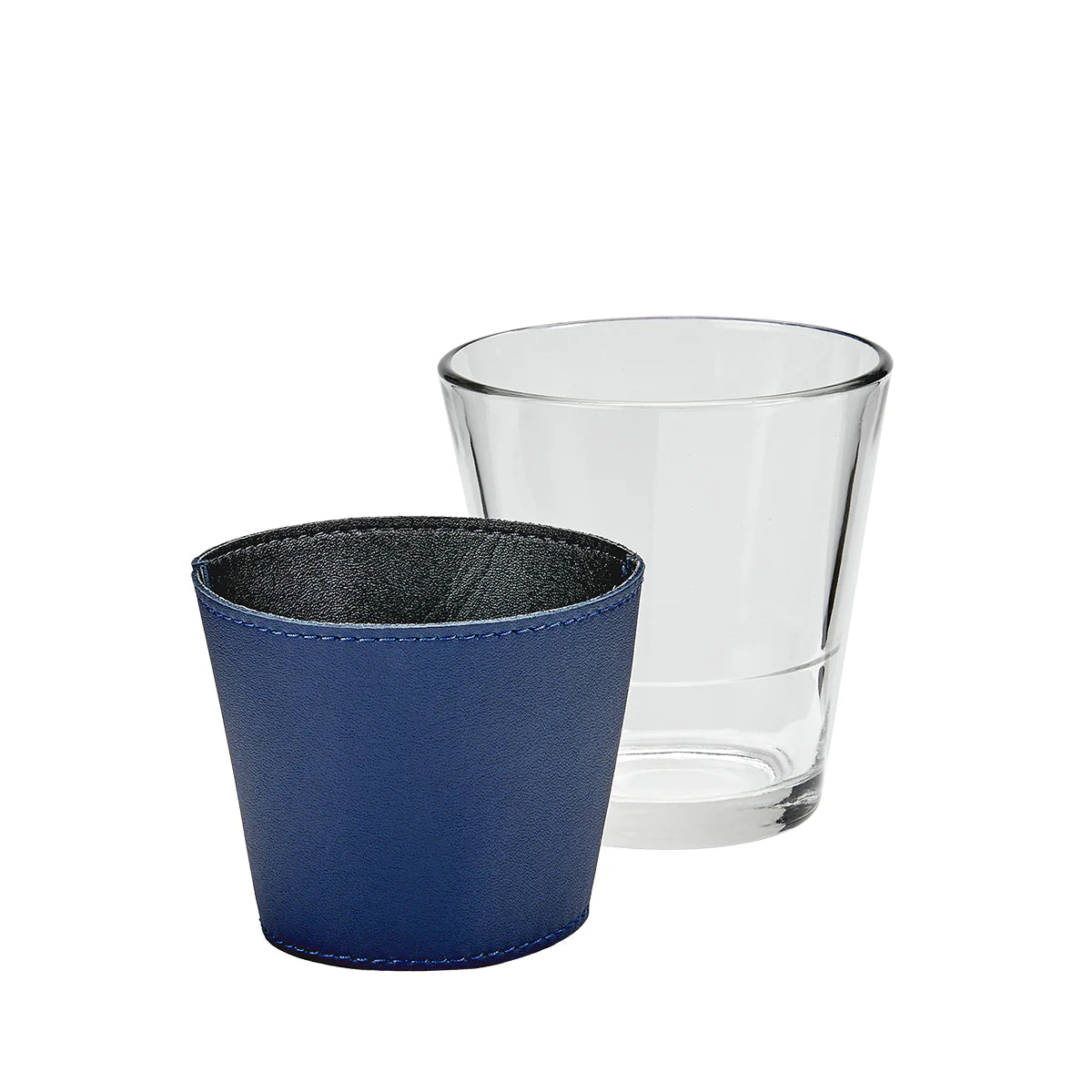 Leather Wrapped Glass Set of 2