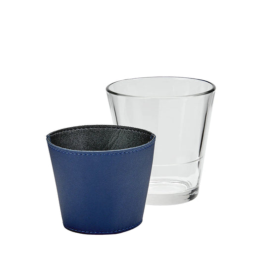 Leather Wrapped Glass Set of 2
