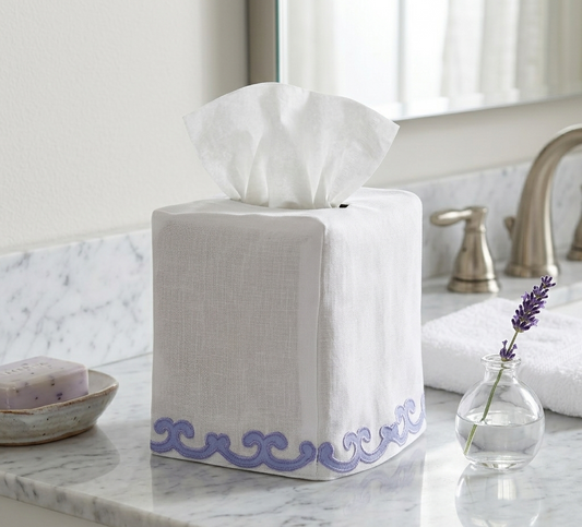 Chantal Tissue Box Cover in Blue Ice
