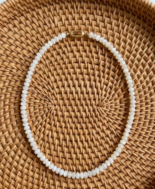 Small White Bead Necklace
