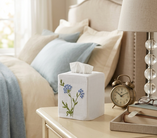 Muriel Tissue Box Cover in Blue