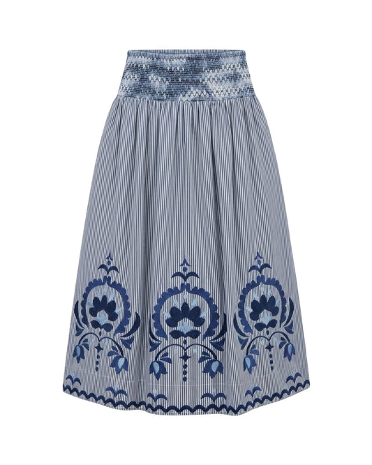 Georgia Skirt-Parkside Floral Stripe