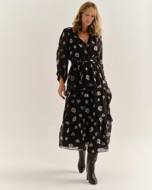 Lorelei Long Sleeve Dress-Moonlit Rose