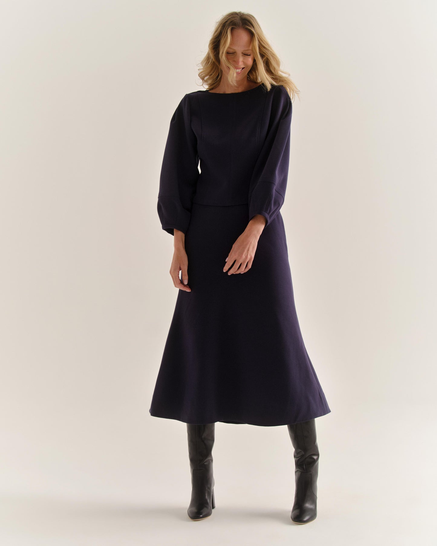 Mable Skirt-Dark Navy