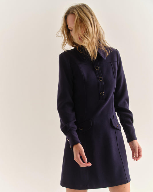Hayes Dress-Dark Navy