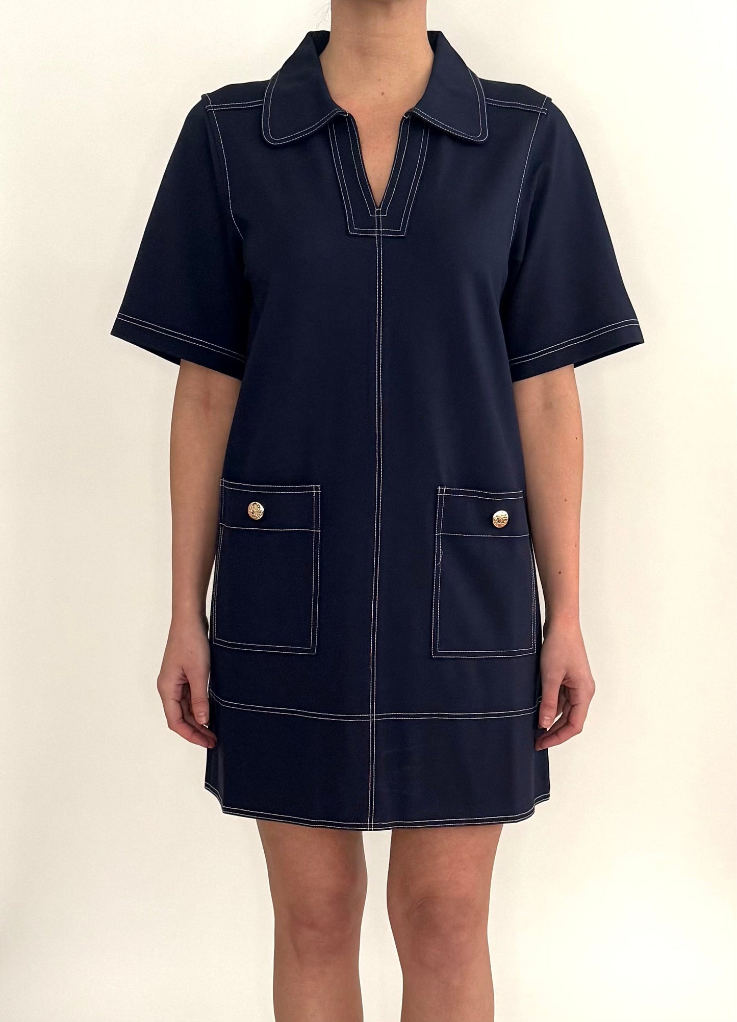 Lillie Mini Dress-Midnight Blue