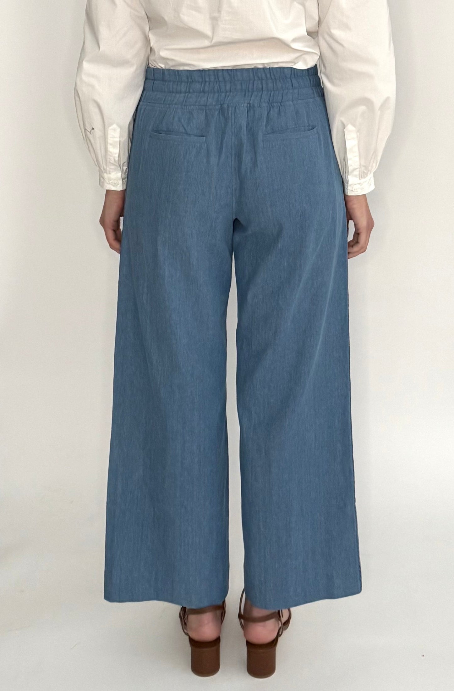 Isla Pant-Washed Blue Chambray