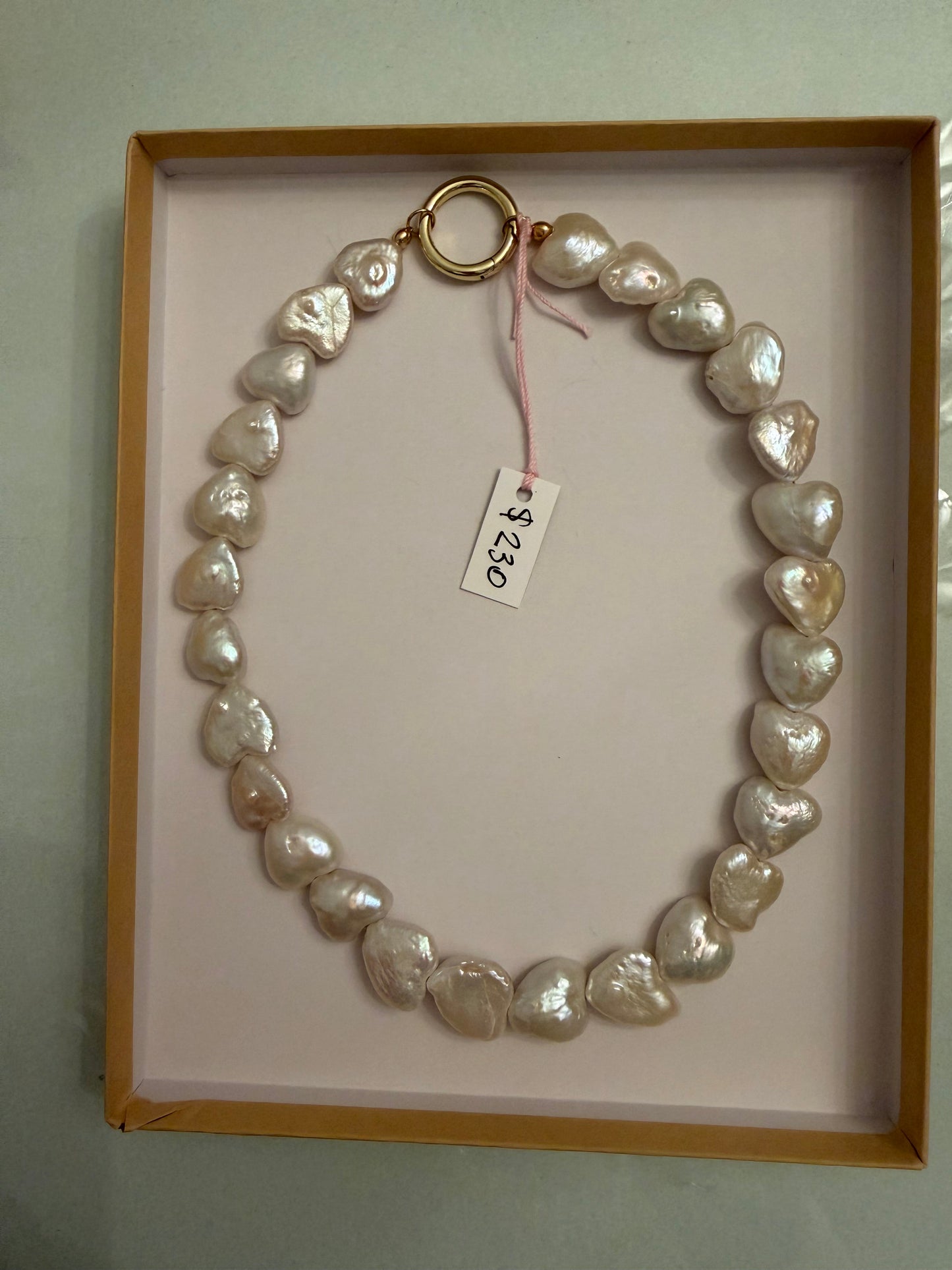 Heart Pearl Necklace