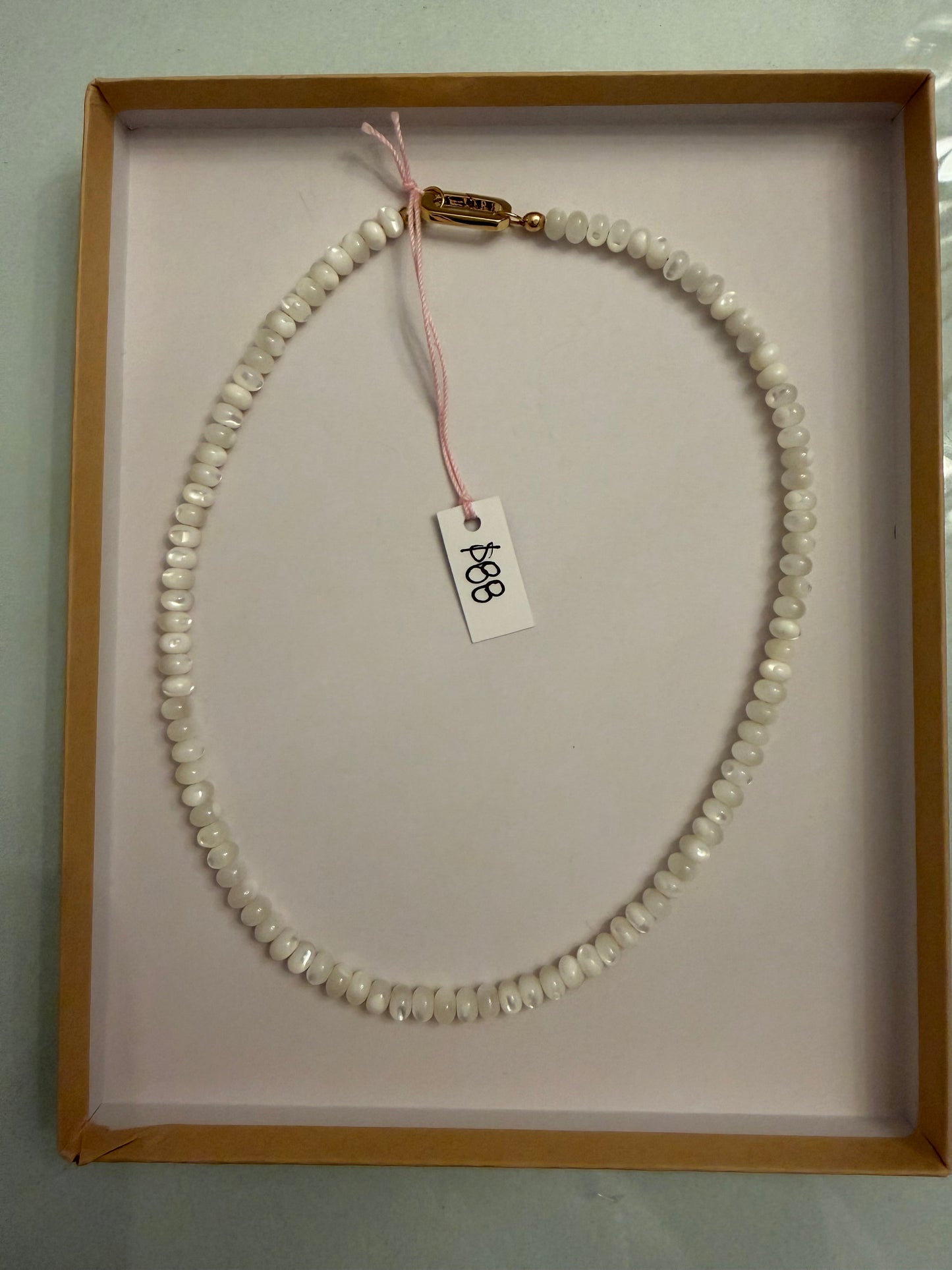 Small White Bead Necklace