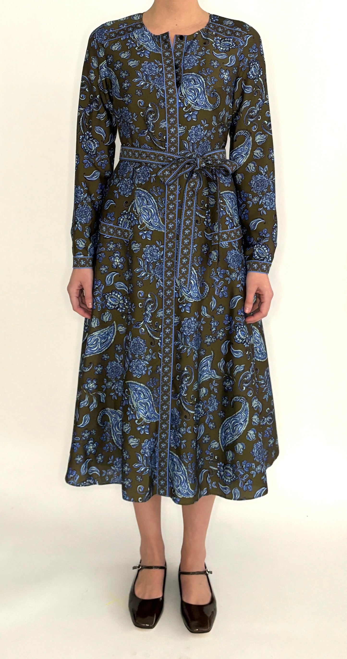 Helene Midi Dress-Cedar Hill Paisley