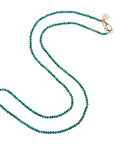 JW Diamond Cut Double Wrap Malachite Beaded Necklace