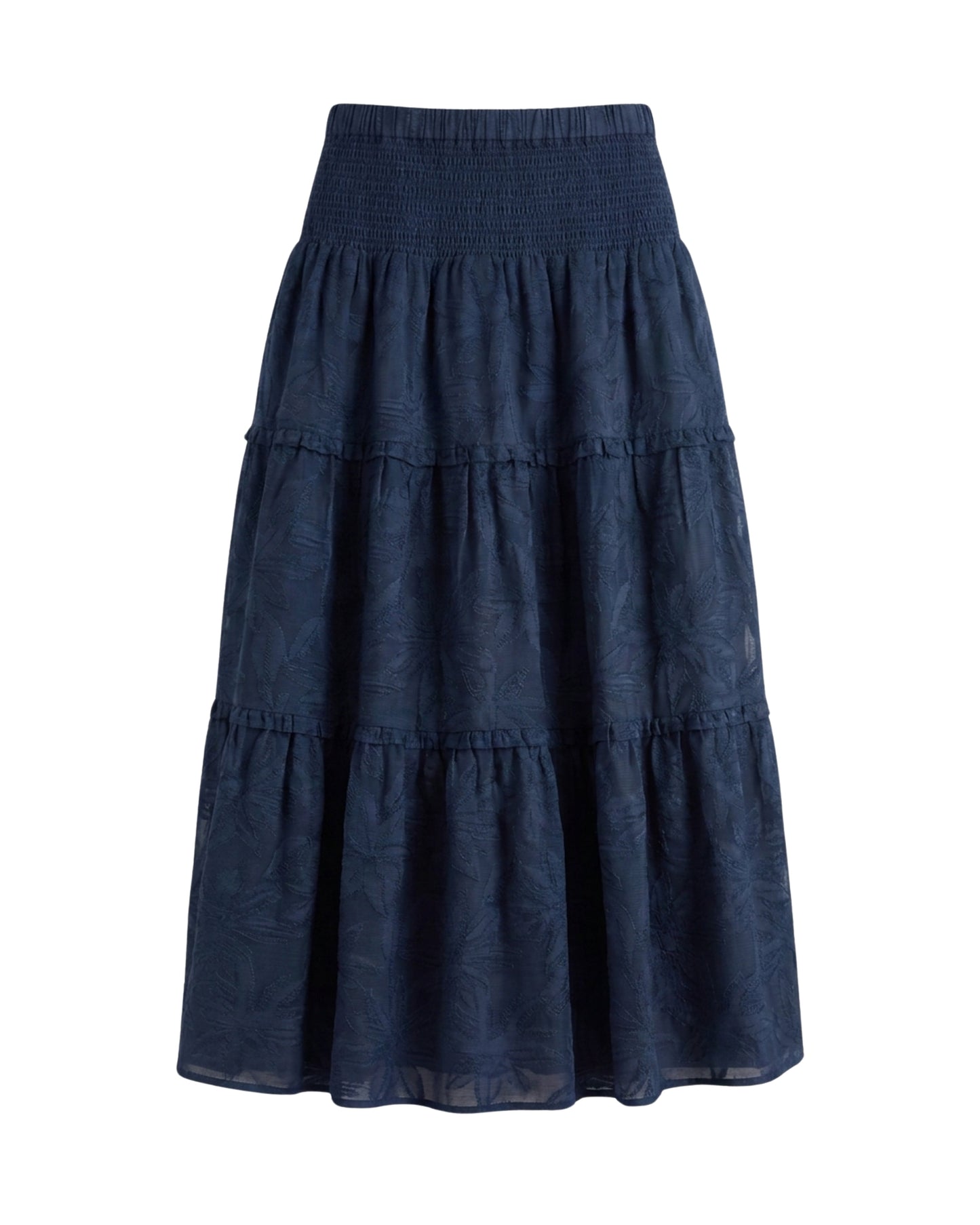 Kylie Midi Skirt-Midnight Blue