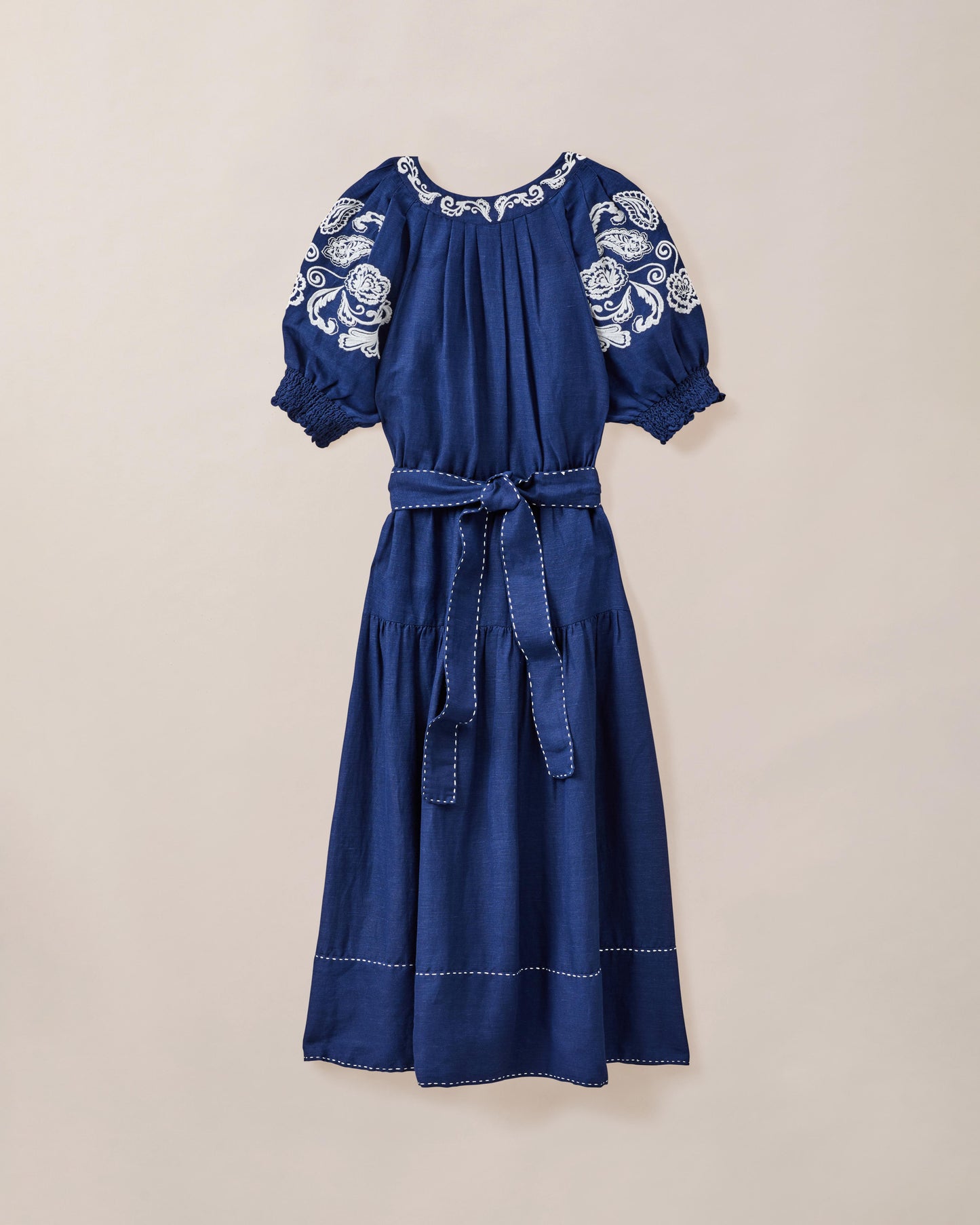 Lisette Midi Dress-Navy