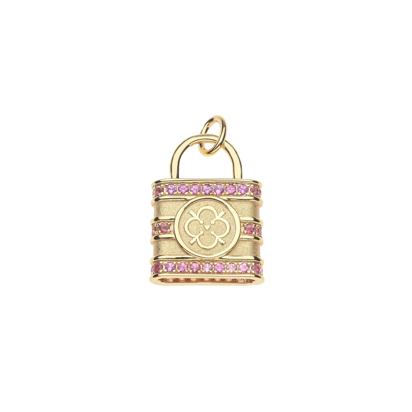 LOVE Locked Up in Love Pendant on 18" Drawn Link Chain