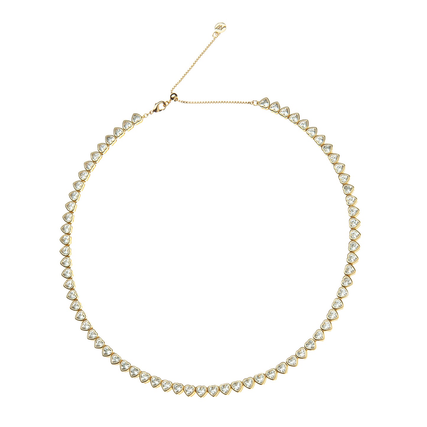 Made from LOVE White Tennis Necklace with White Stones