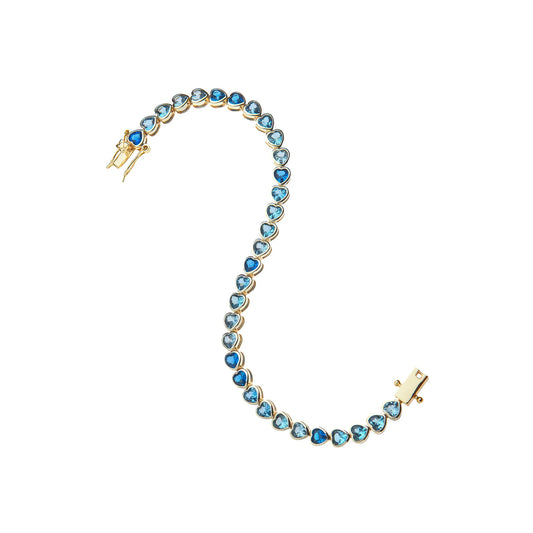 Made from LOVE Tennis Bracelet in Ocean Blue Ombre