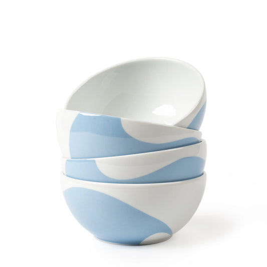 Colorblock Porcelain Bowls (Set of 4)