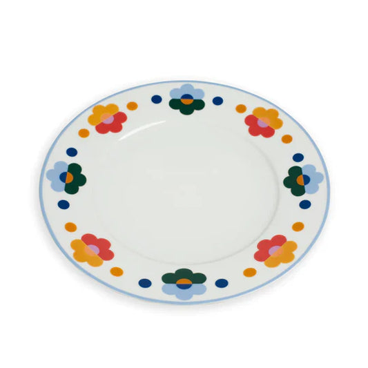 Floral Porcelain Dinner Plates (Set of 4)