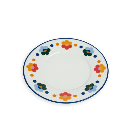Floral Porcelain Salad Plates (Set of 4)