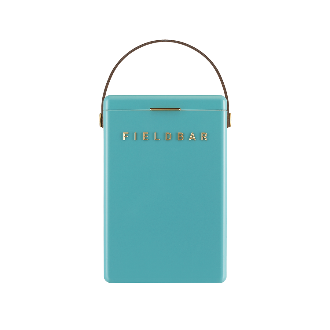 Drinks Box in Bazaruto Blue with Leather Sling