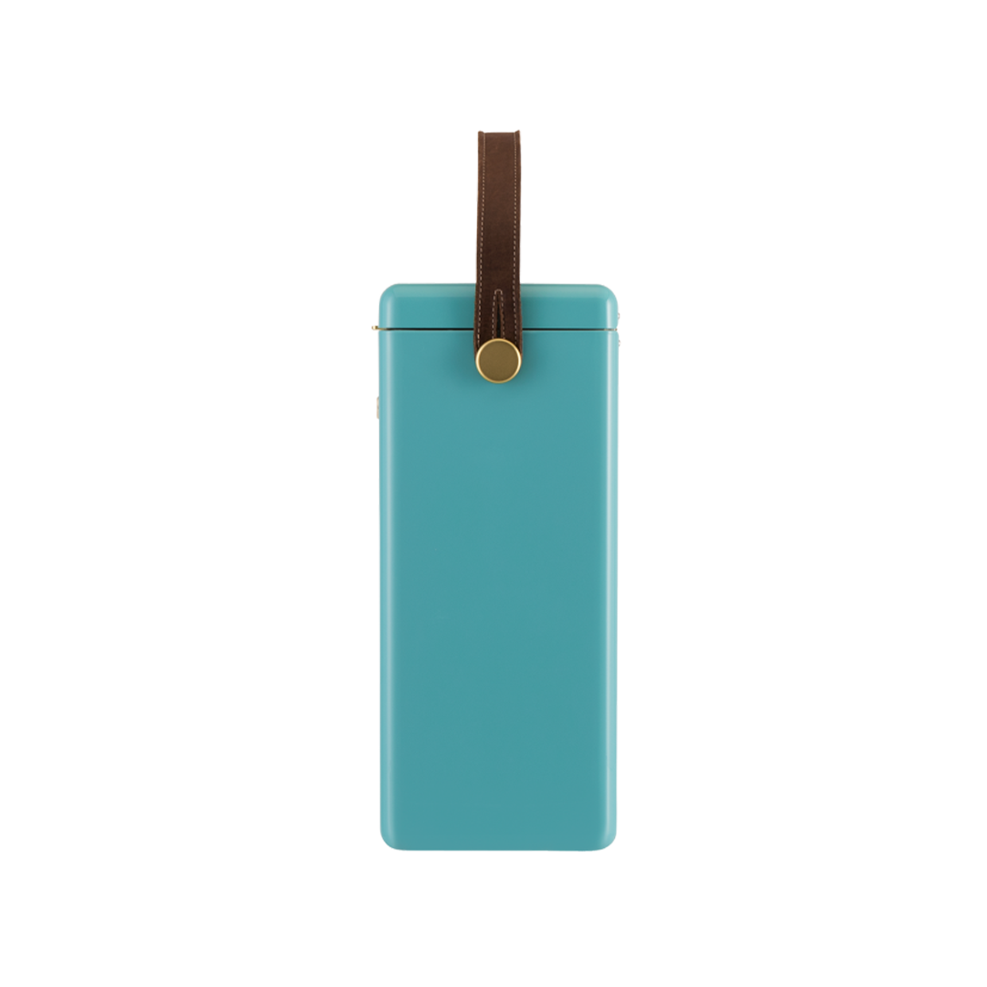 Drinks Box in Bazaruto Blue with Leather Sling