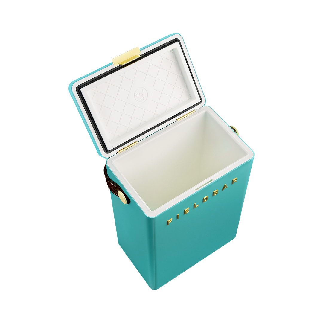 Drinks Box in Bazaruto Blue with Leather Sling