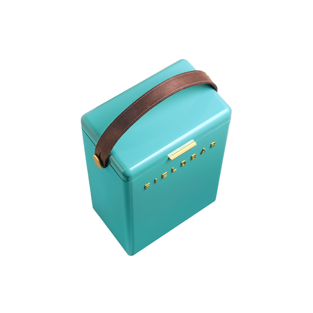 Drinks Box in Bazaruto Blue with Leather Sling