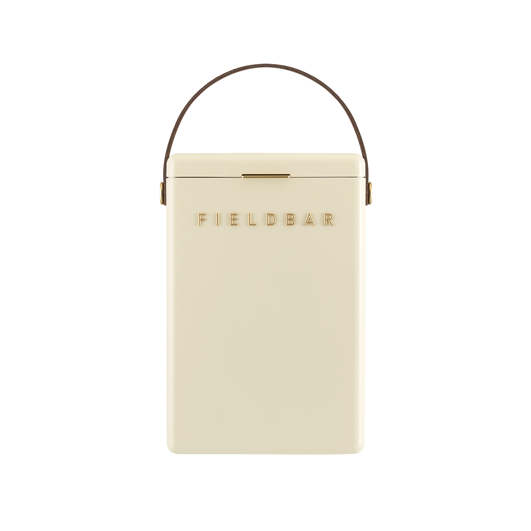 Drinks Box in Safari White with Leather Sling