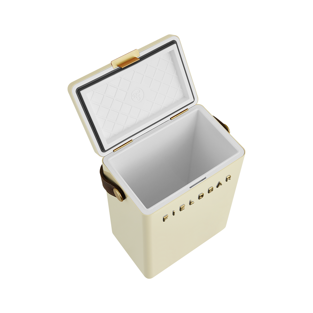 Drinks Box in Safari White with Leather Sling