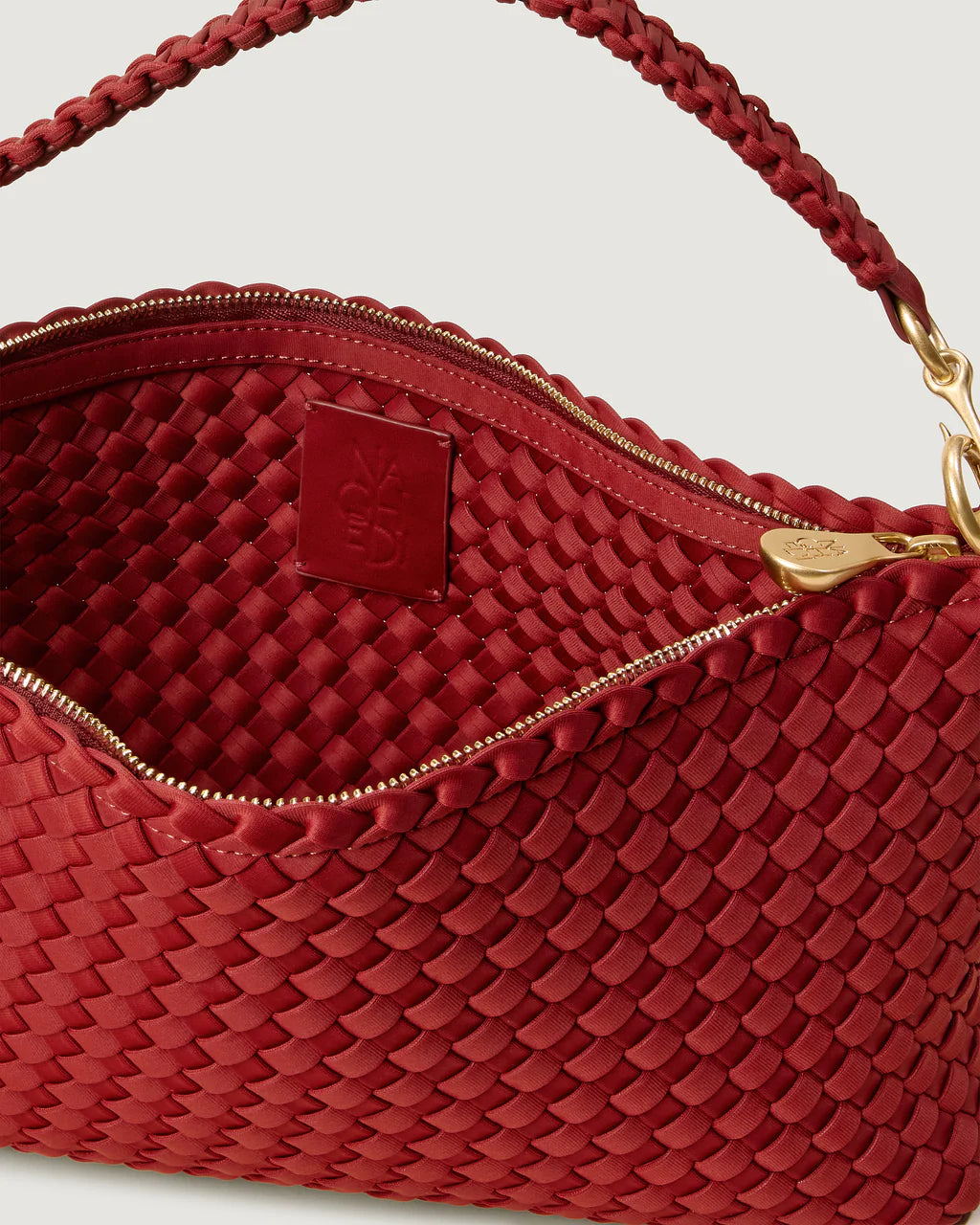 Porto Small Half-Moon Bag in Rosso