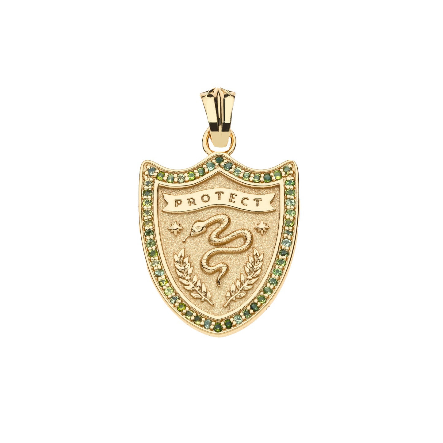 PROTECT Shield Pendant on 16-18" Classic Rolo Chain