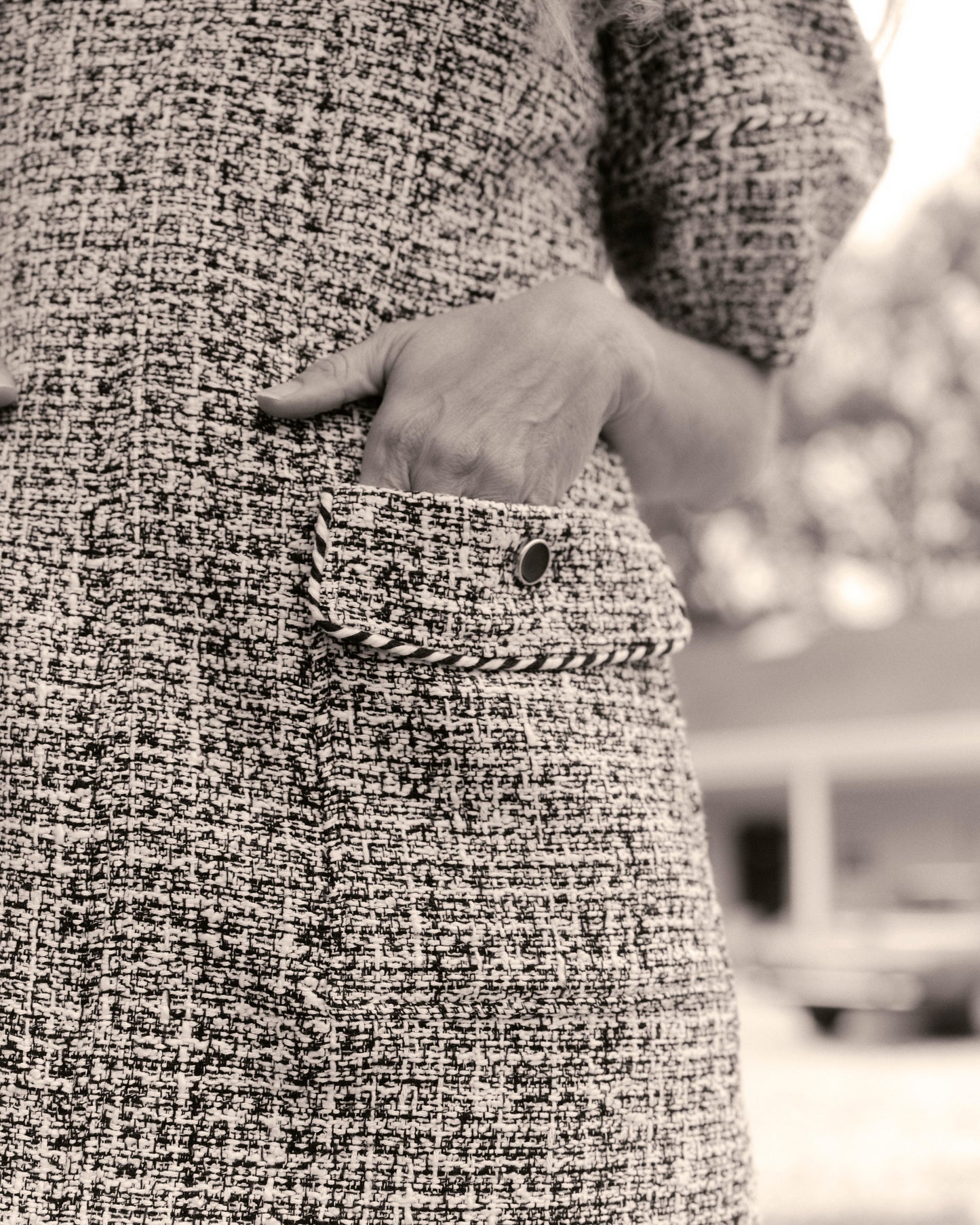 Petra Mini Dress-Multicolor Tweed