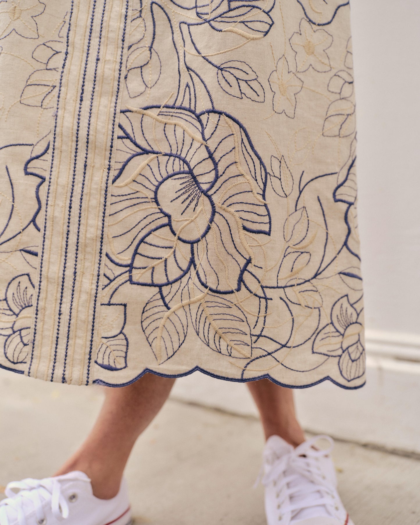 Sandy Midi Dress-Natural Linen
